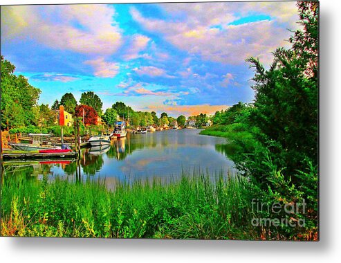 Landscape Metal Print featuring the photograph Lagoon Sunset by Judy Palkimas