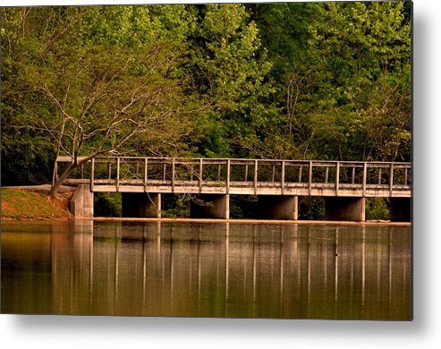 Lake Forest Bridge Metal Print featuring the photograph Lake Forest Bridge by Maria Urso