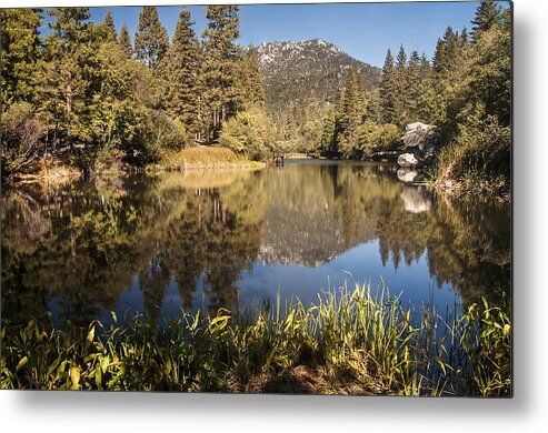 Photography Metal Print featuring the photograph Lake Fulmor Reflection by Lee Kirchhevel