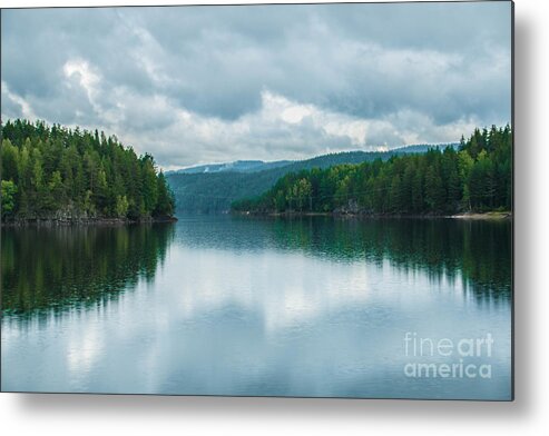 Norway Metal Print featuring the photograph Lake in Norway by Amanda Mohler