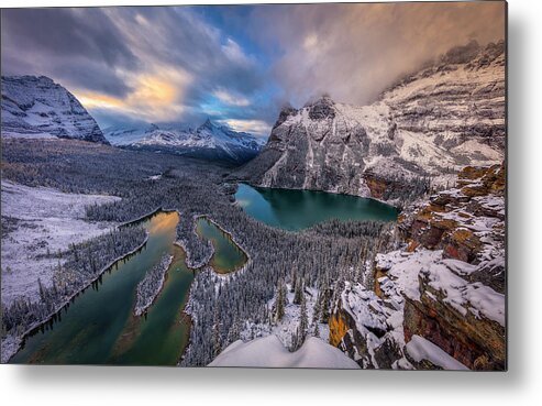 Yoho Metal Print featuring the photograph Lake Ohara by Michael Zheng