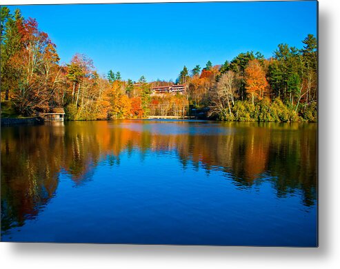 Autumn Metal Print featuring the photograph Lake Reflections by Alex Grichenko