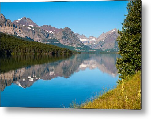 Glacier Metal Print featuring the photograph Lake Sherburne by Steve Stuller