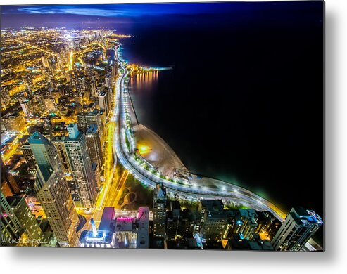 Chicago Metal Print featuring the photograph Lake Shore Drive Glow by Raf Winterpacht