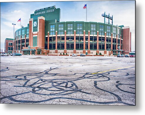 Wisconsin - December 2: Lambeau Field Home Of The Green Bay Pac Metal Print featuring the photograph Lambeau Field by Keith Homan