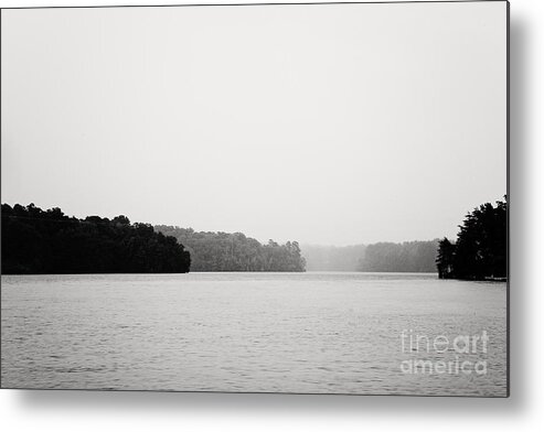 Lake Norman Metal Print featuring the photograph Landscape Black and White Fog by Kim Fearheiley