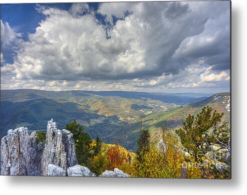North Fork Mountain Metal Print featuring the photograph Landscape view from Chimney rock on North Fork Mountain by Dan Friend
