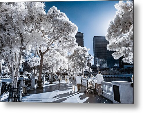 720 Nm Metal Print featuring the photograph Las Vegas Strip in Infrared 1 by Jason Chu