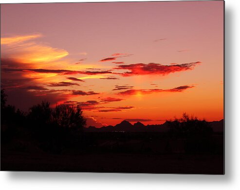 Last Night's Sunset Metal Print featuring the photograph Last Night's Sunset by Kume Bryant