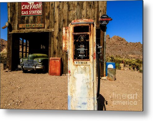Red Rock Canyon Metal Print featuring the photograph Last Stop for Gas by Brenda Giasson