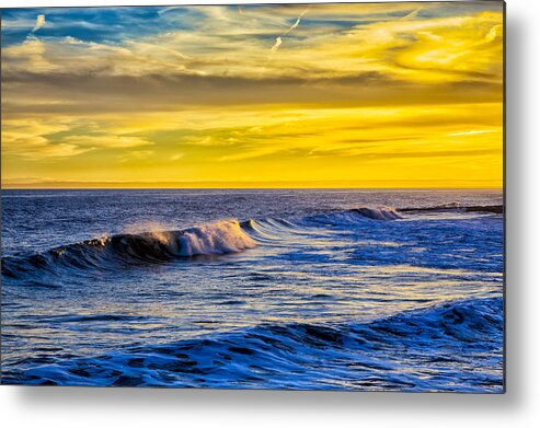 Waves Metal Print featuring the photograph Late Light by Jim Dollar