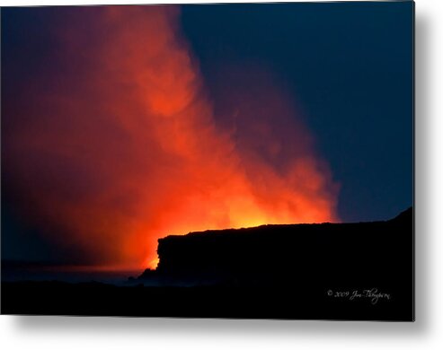Hawaii Metal Print featuring the photograph Lava Flowing to the Sea by Jim Thompson