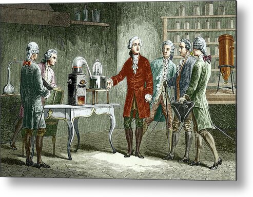 Antoine Lavoisier Metal Print featuring the photograph Lavoisier's Experiment On Air by Sheila Terry