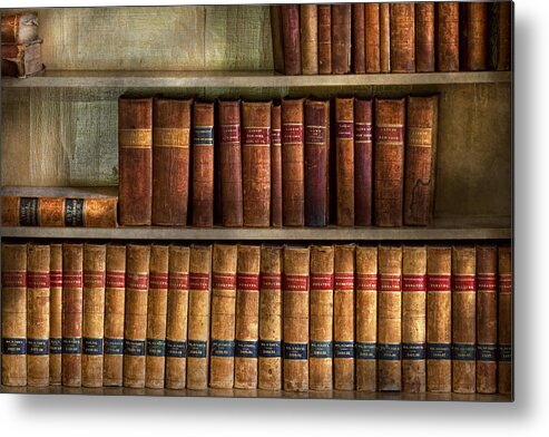 Savad Metal Print featuring the photograph Lawyer - Books - Law books by Mike Savad
