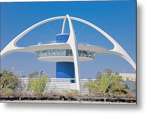 Hdr Metal Print featuring the photograph LAX Spaceship by Matthew Bamberg