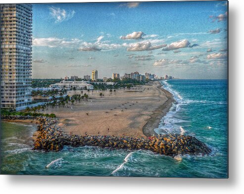 Port Everglades Metal Print featuring the photograph Leaving Port Everglades by Hanny Heim