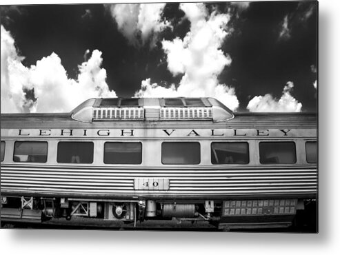 Lehigh Valley Railway Metal Print featuring the photograph Lehigh Valley 40 - B W by Paul W Faust - Impressions of Light