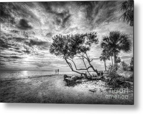 Let's Stay Here Forever Metal Print featuring the photograph Let's Stay Here Forever bw by Marvin Spates