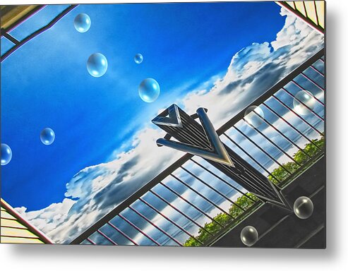 Bubbles Metal Print featuring the digital art Letting Go by Wendy J St Christopher
