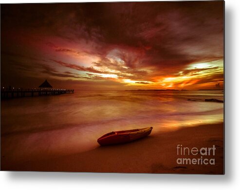 Landscape Metal Print featuring the photograph Lifeboat by Arik S Mintorogo