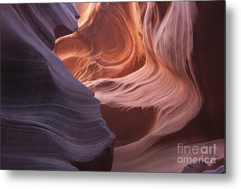 Slot Canyons Metal Print featuring the digital art Light and Dark by Angelika Drake