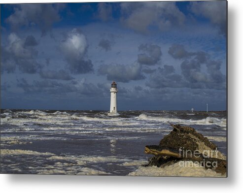 Light House Metal Print featuring the photograph lighthouse at New Brighton by Spikey Mouse Photography
