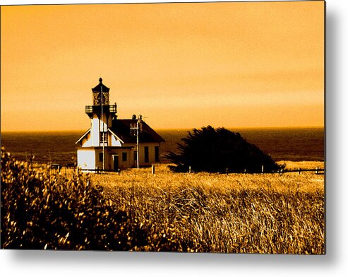 Lighthouse Metal Print featuring the photograph Lighthouse in Autumn by Joseph Coulombe