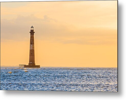Folly Beach Metal Print featuring the photograph Lighthouse Sunrise by Keith Allen