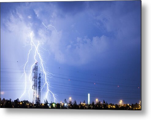 Tranquility Metal Print featuring the photograph Lightning Rod by Tuck Happiness Photography