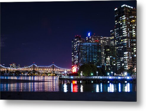 New York City Metal Print featuring the photograph Lights of Long Island City by GeeLeesa Productions