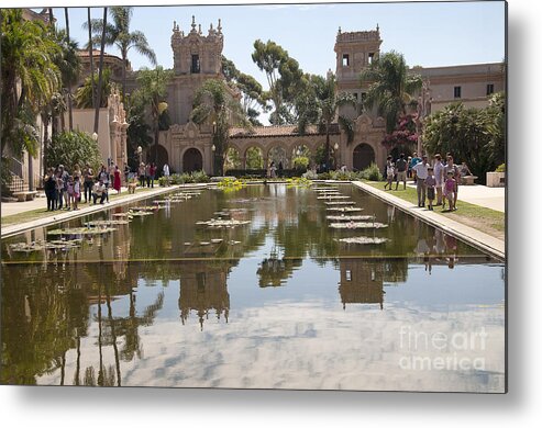 San Diego Metal Print featuring the photograph Lily Pool in Balboa Park by Brenda Kean