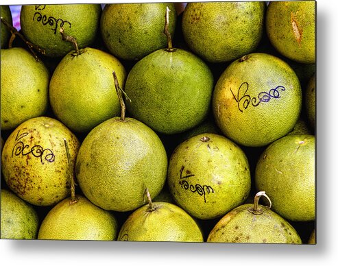 Color Metal Print featuring the photograph Limes by Jean Noren