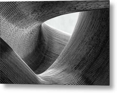 Abstract Metal Print featuring the photograph Lines by Peter Pfeiffer