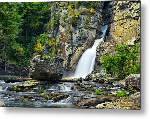 Linville Falls Metal Print featuring the photograph Linville Falls by Mark Steven Houser