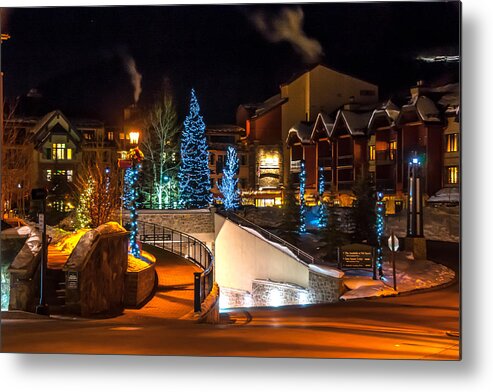 Brenda Jacobs Fine Art Metal Print featuring the photograph Lions Head Village Vail Colorado by Brenda Jacobs