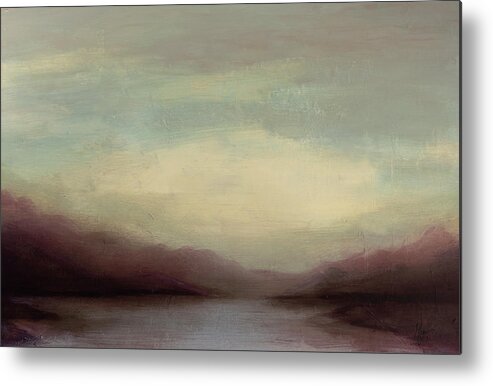 Landscape Metal Print featuring the painting Listen to the Sunrise by Gray Artus