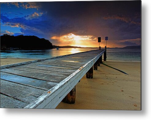 Little Beach Metal Print featuring the photograph Little Beach Aglow by Paul Svensen