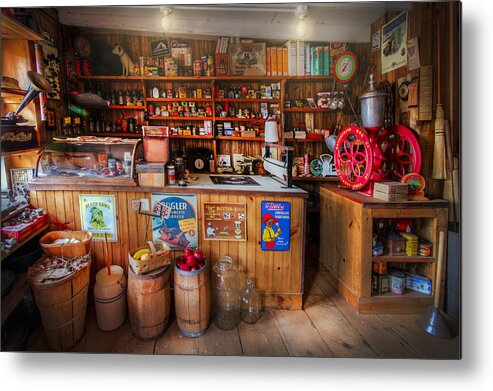 1950s Metal Print featuring the photograph Little Country Grocery by Debra and Dave Vanderlaan