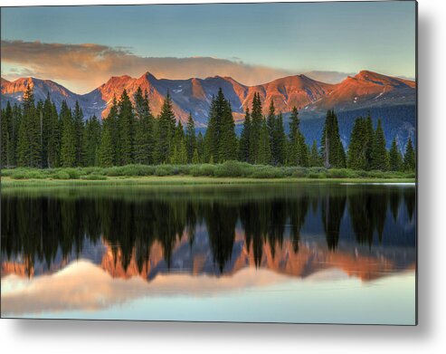 Little Molas Lake Metal Print featuring the photograph Little Molas Lake Sunset 2 by Alan Vance Ley