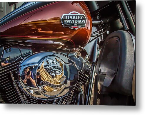 Harley-davidson Metal Print featuring the photograph Live to Ride by Brian Wright