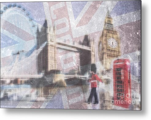 Great Britain Metal Print featuring the photograph London blue by Hannes Cmarits