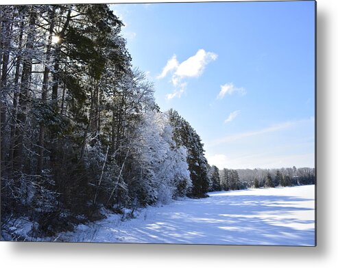 March Metal Print featuring the photograph Long Lake Winter by Forest Floor Photography