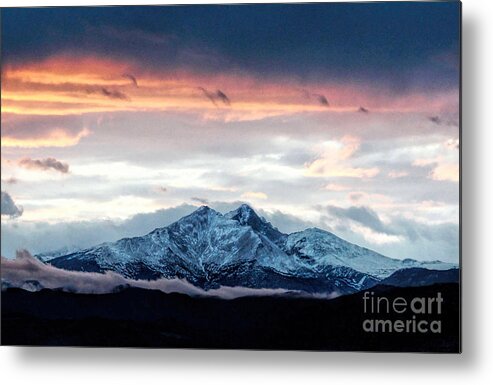 Jon Burch Metal Print featuring the photograph Longs Peak in Winter by Jon Burch Photography