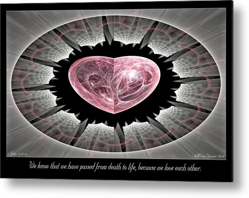 Fractal Metal Print featuring the digital art Love Each Other by Missy Gainer