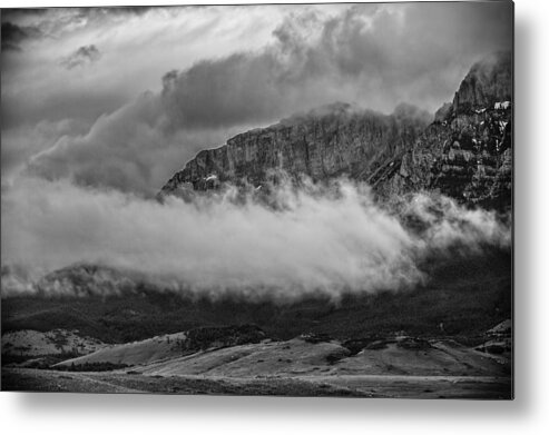 Sun Canyon Lodge Metal Print featuring the photograph Low Storm Clouds At The Mountain by Thomas Young