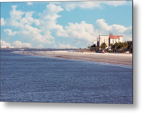 Pier Metal Print featuring the photograph Low Tide - Fort Myers Beach by Kim Hojnacki