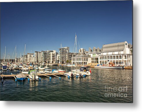 Helsingborg Metal Print featuring the photograph Luxury marina in Helsingborg Sweden by Sophie McAulay