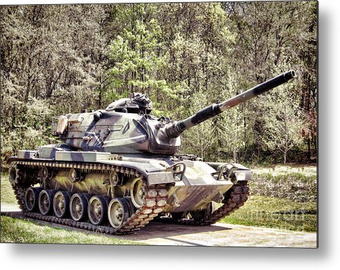 M60 Metal Print featuring the photograph M60 Patton Tank by Olivier Le Queinec