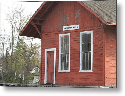 Depot Metal Print featuring the photograph Madison Ohio Freight Station by Valerie Collins