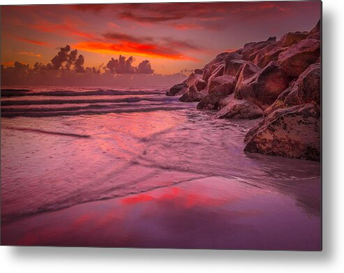 Nature Metal Print featuring the photograph Magenta Sunrise by George Kenhan